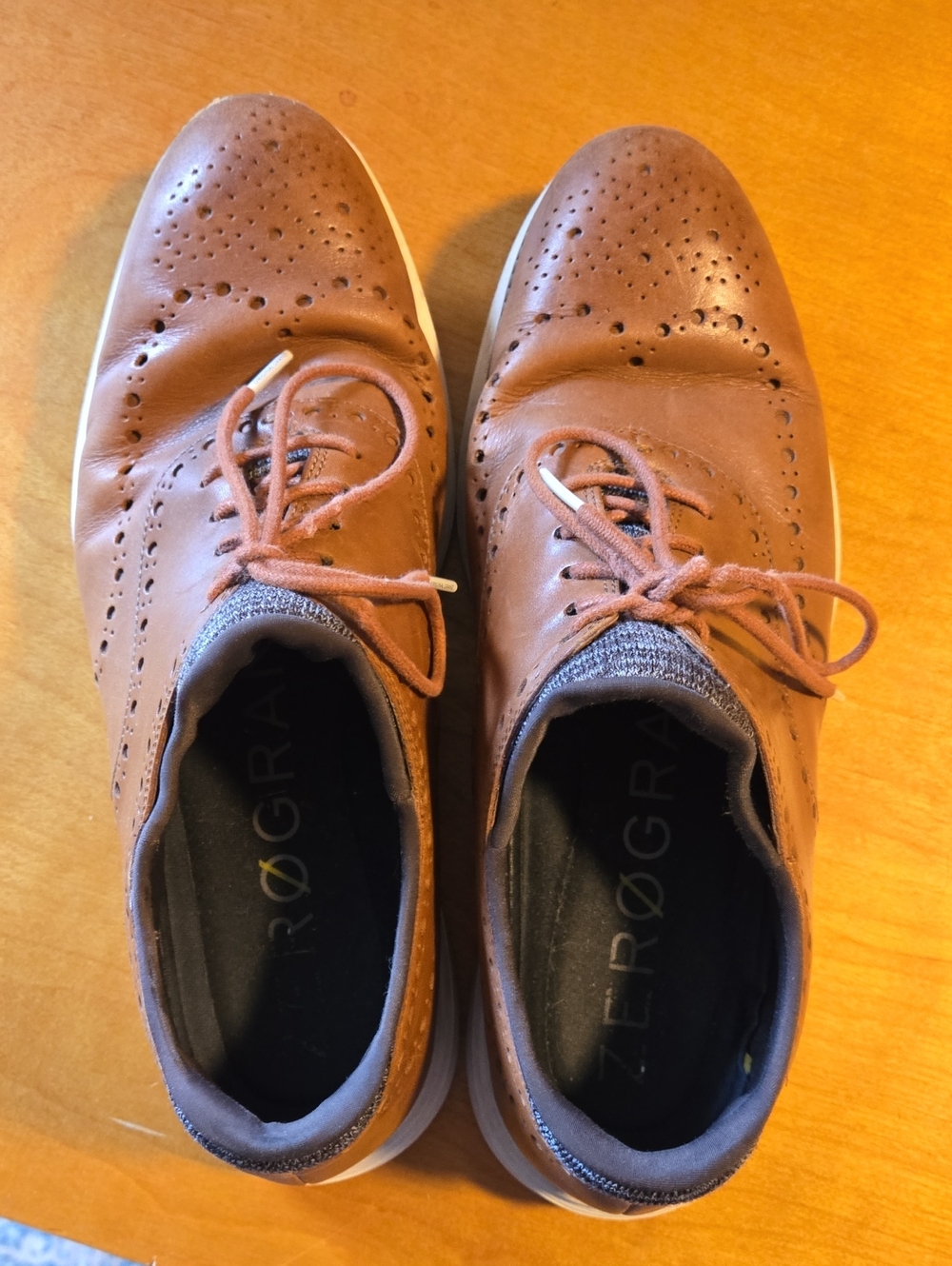 Cole Haan Tan Leather Wingtip Oxfords